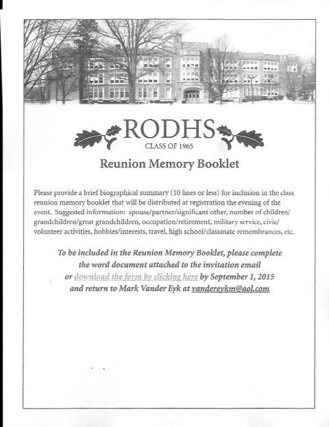 Reunion Info